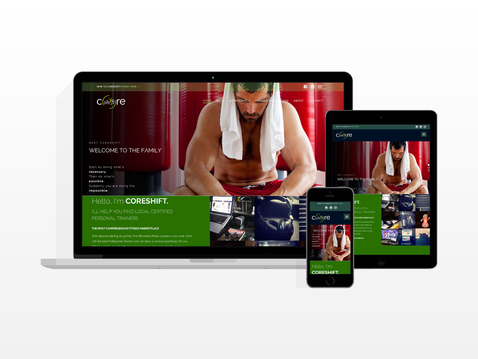 Core Shift Website Screenshot