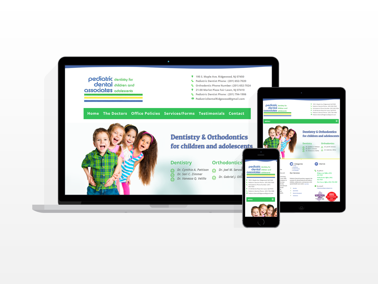 Pediatric Website Screenshot