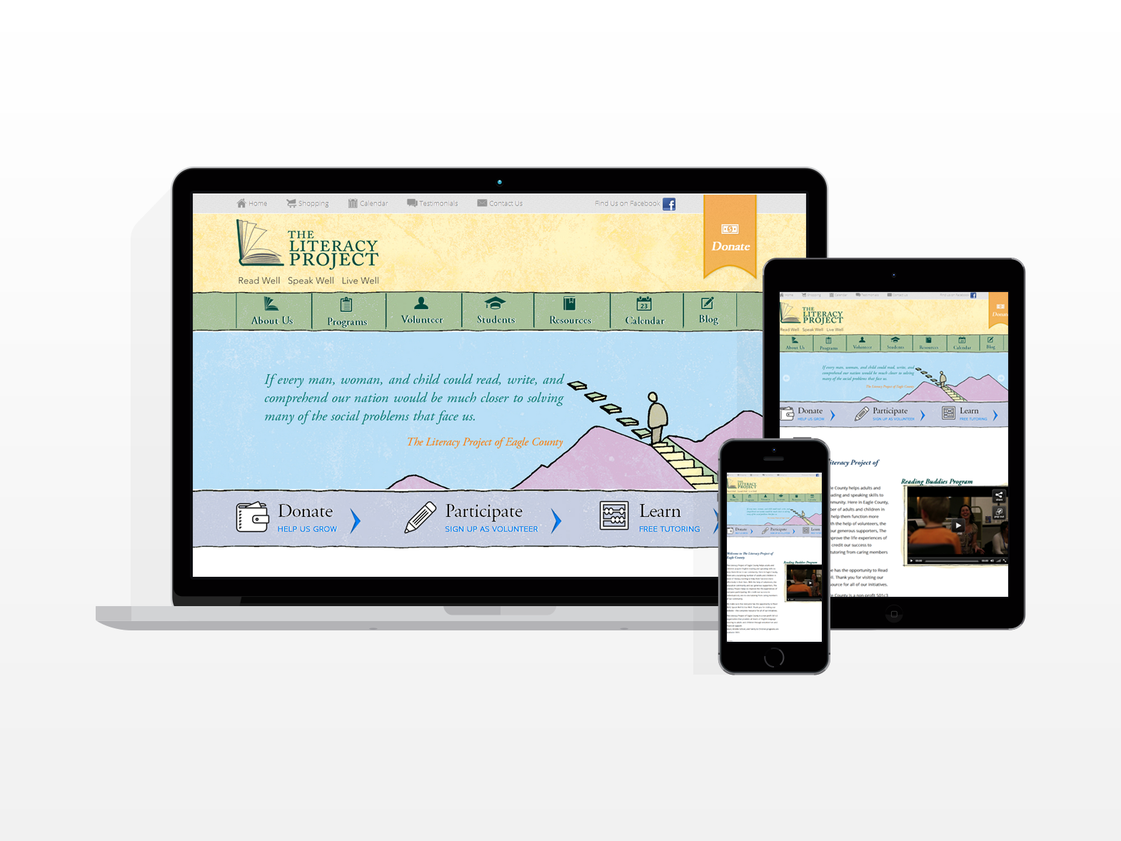 The Literacy Website Screenshot